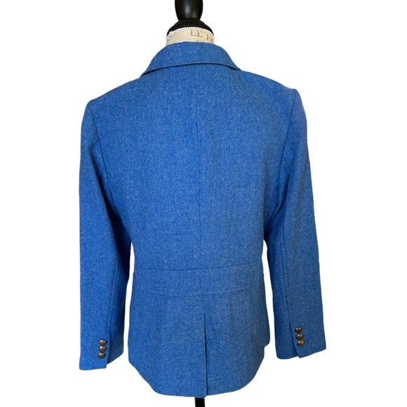 Talbots Blue Wool Blend Blazer, Sz 10 - Picture 2 of 8